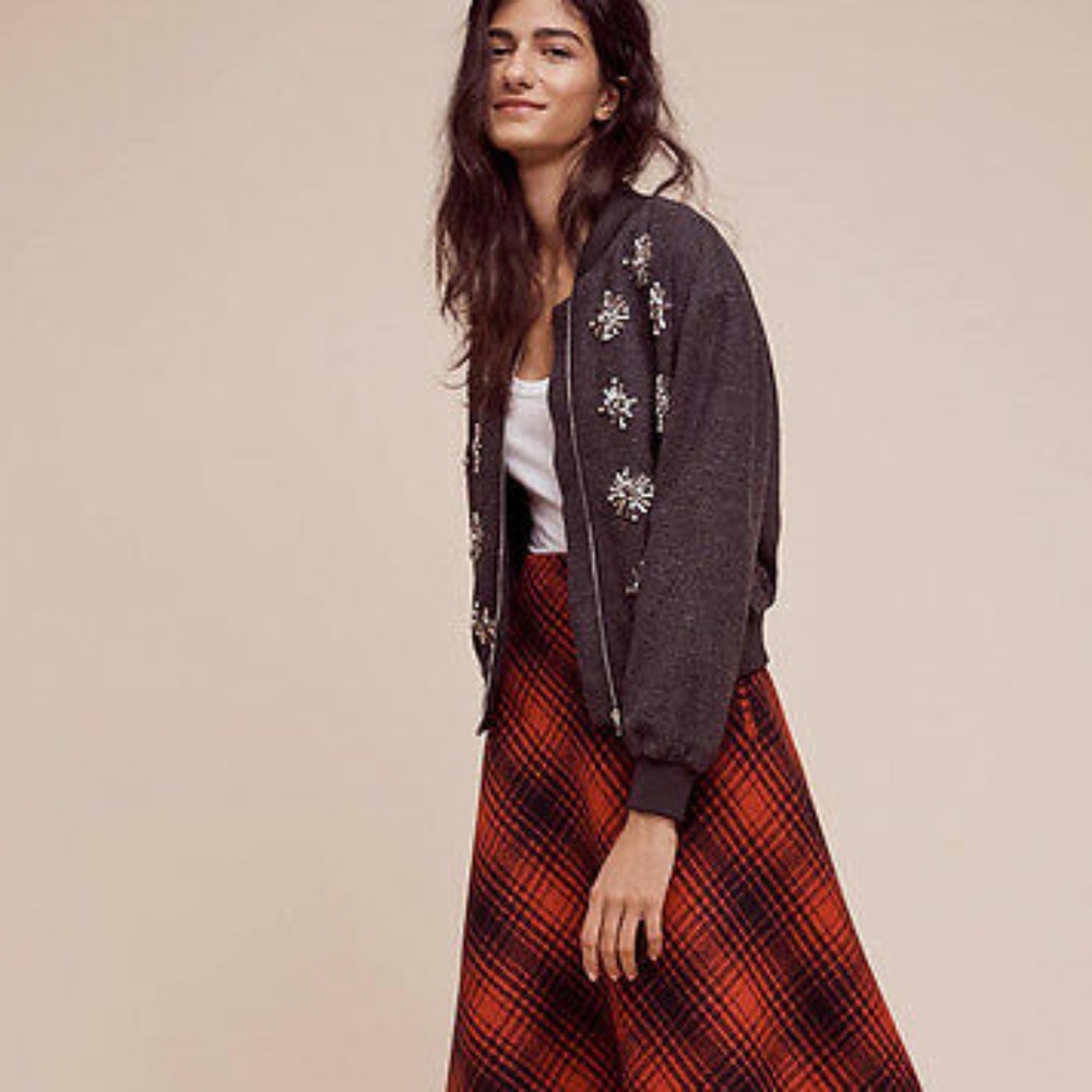 NWT Anthropologie Harlyn Adorned Bomber